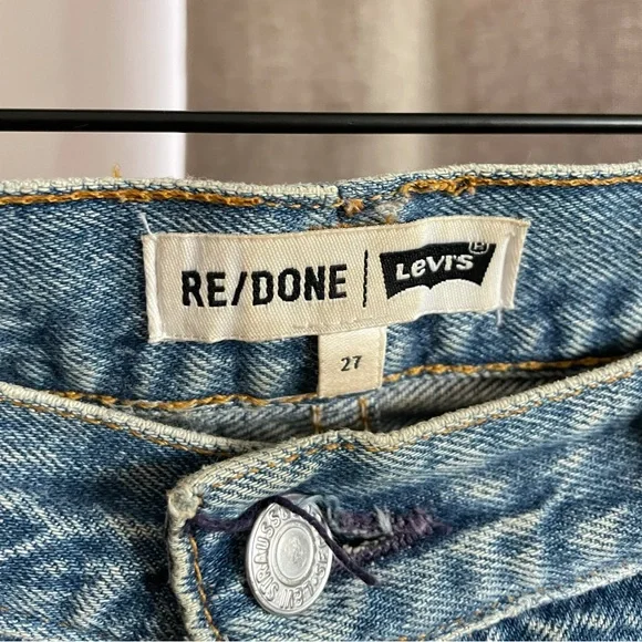 Redone Levi’s ultra high rise destroyed loose jeans